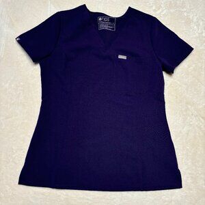 Figs Womens Catarina One Pocket Scrub Top Size Small Technical Collection Purple